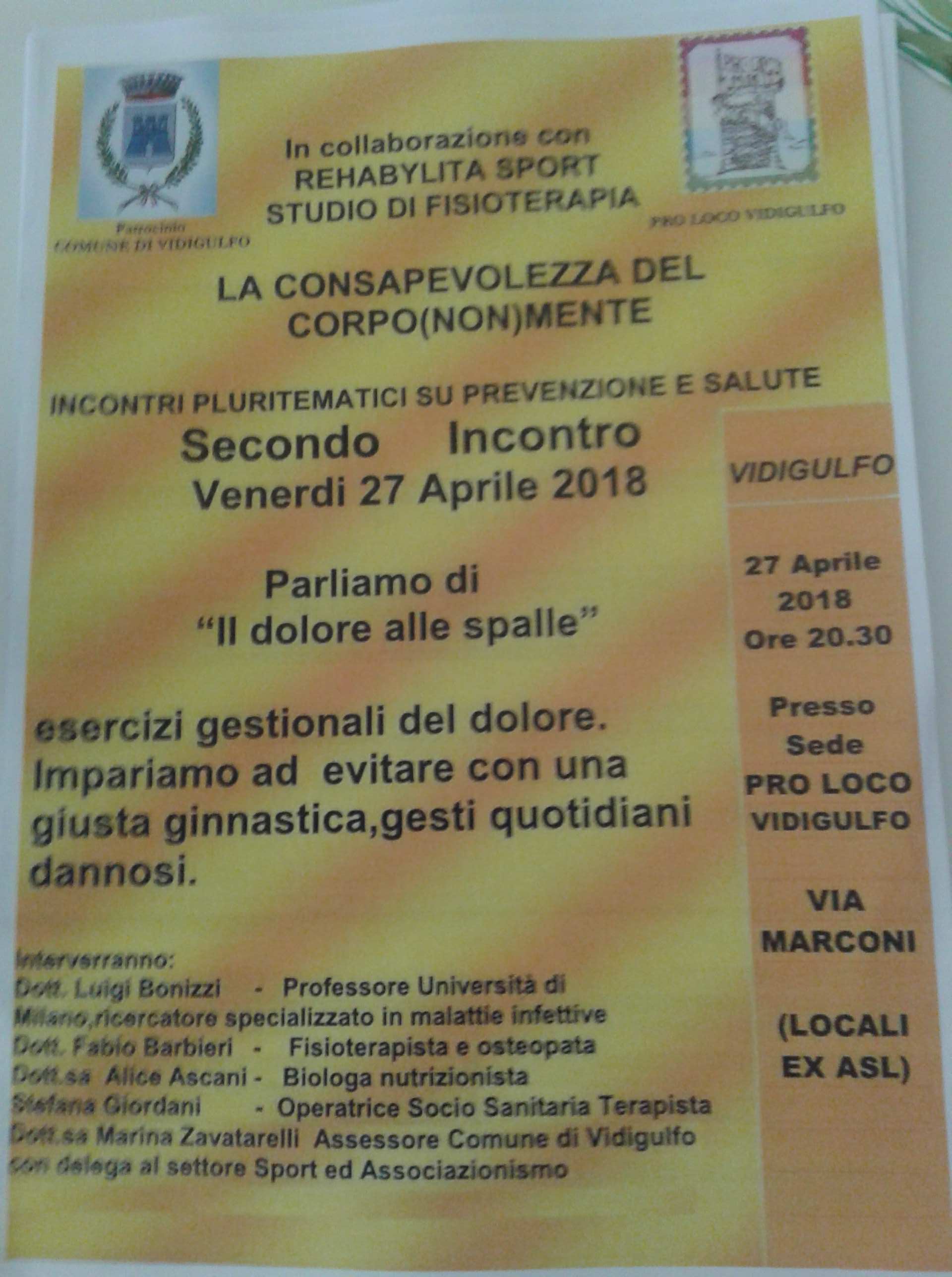 Locandina evento Pro Loco 27.04.2018
