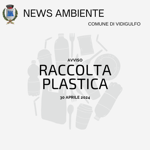Avviso raccolta plastica - 30 aprile 2024
