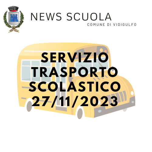 Comunicazione servizio scuolabus 27.11.2023